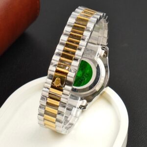 Rolex Golden Silver with Lining Black Dial