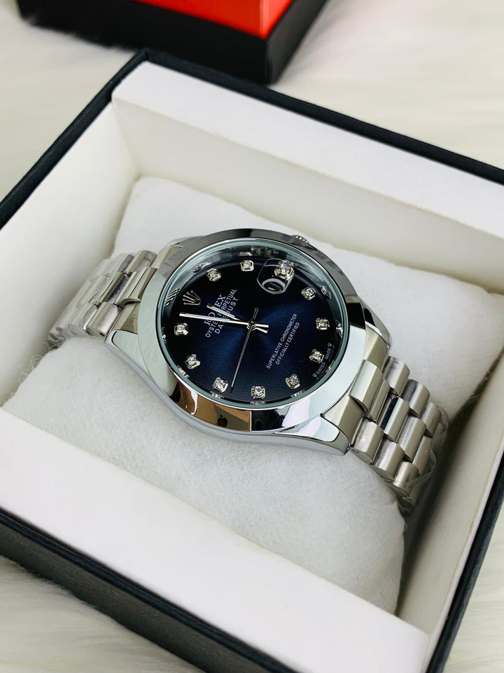 Rolex Patrick's Blue Stainless Steel Watch
